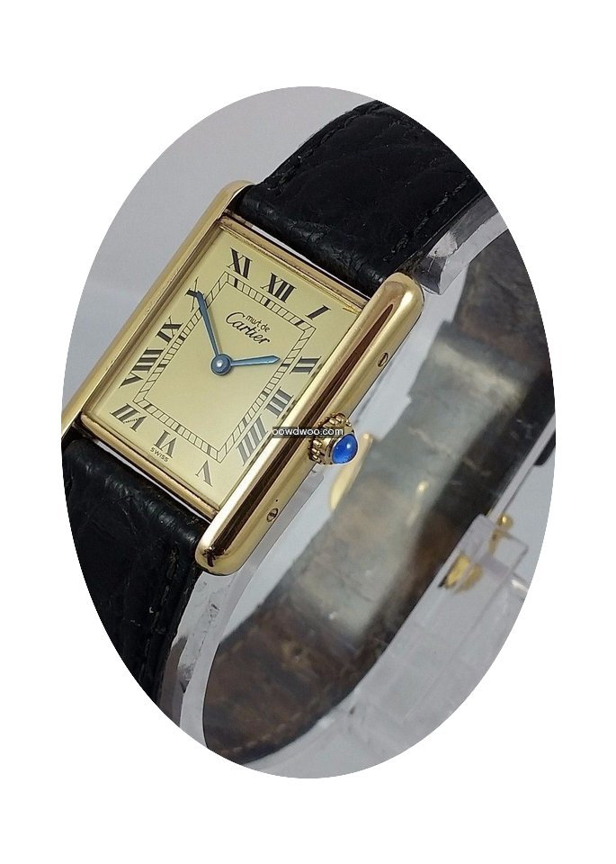 Cartier Sterling Silver Tank Vermail Vin...
