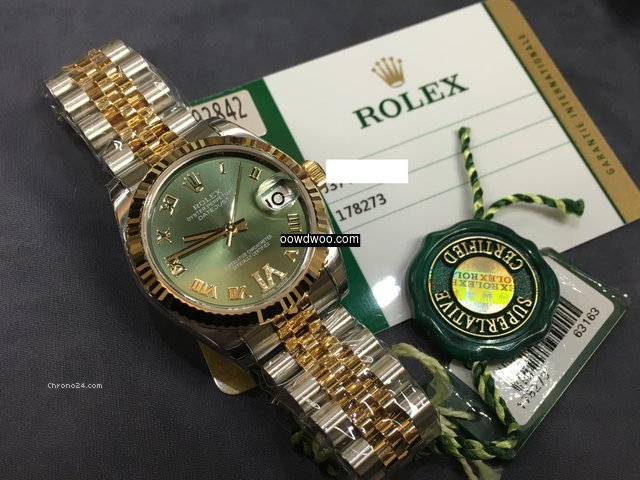 Rolex 178273 Datejust 31MM Green VI Diam...