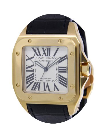 Cartier Santos 100 XL 18k Yellow Gold Me...