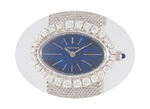 Longines Ladies White Gold 18k and Diamo...