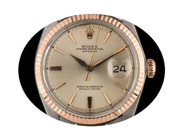 Rolex S/RG O/P Very Rare Silver Baton Di...