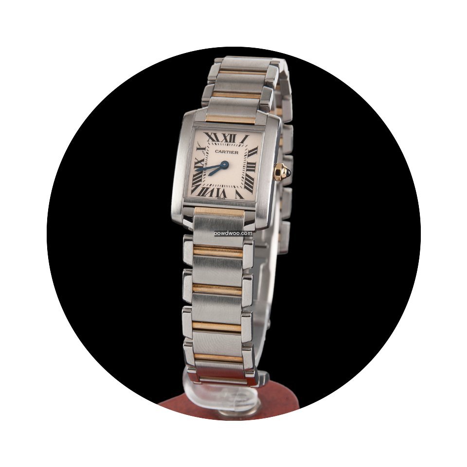 Cartier Tank Francaise Steel and Gold Qu...