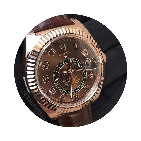 Rolex Sky-Dweller Rose Gold Brown...