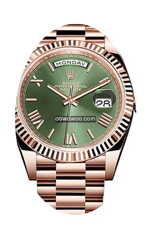 Rolex 228235 Rose Gold 40mm Day Date Gre...