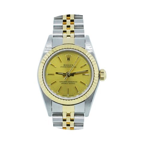 Rolex Oyster Perpetual 76193 Two Tone La...