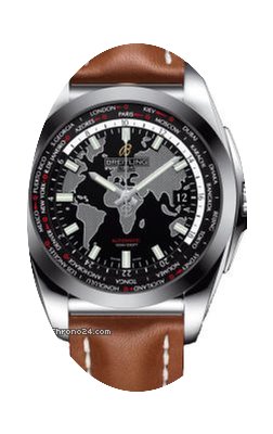 Breitling Galactic Unitime Black Dial Li...