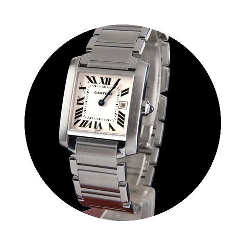 Cartier tank steel medium siize quartz...