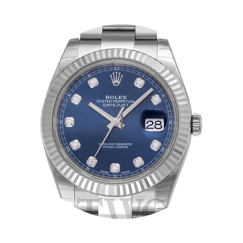 Rolex Datejust 41 Blue Steel/18k White G...