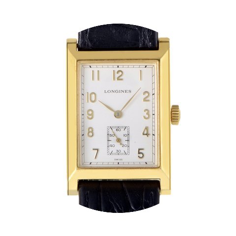 Longines Mens 18K Yellow Gold Quartz Wat...