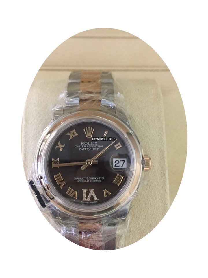 Rolex Midsize Datejust Rose Gold...