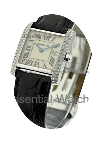 Cartier Tank Francaise Mid size with Dia...