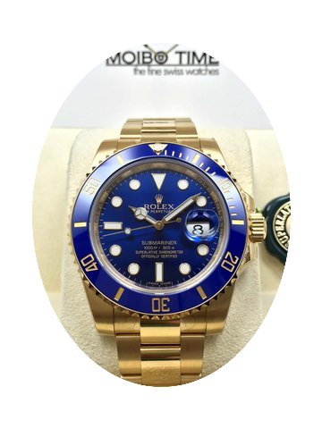 Rolex 116618LB Blue 18K Yellow Gold Cera...
