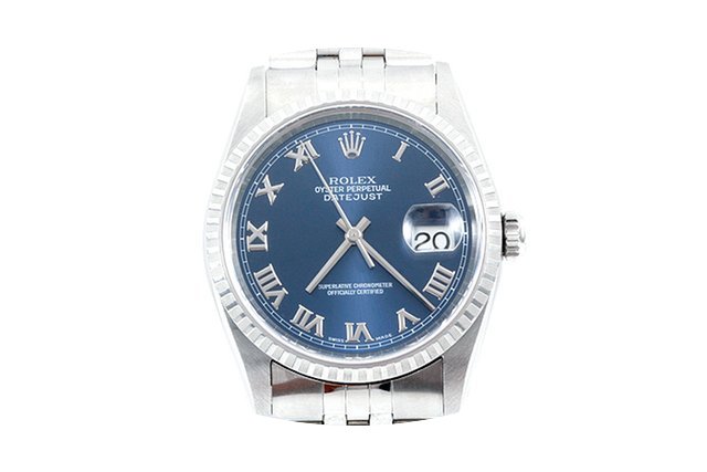 Rolex Mens Datejust - Blue Roman Numeral...