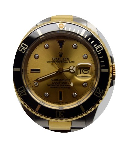 Rolex Submariner 16613 Serti Diamond...