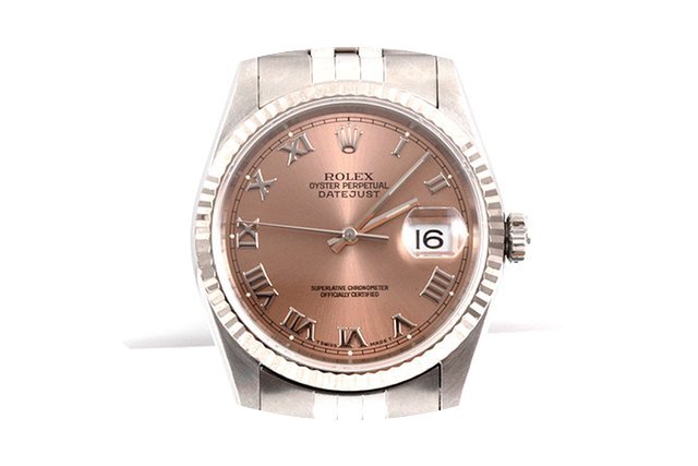 Rolex Mens Datejust - Salmon Roman Dial ...