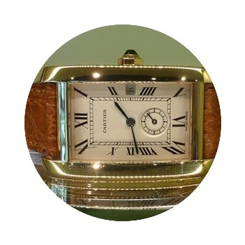 Cartier tank americaine or jaune ref w 2...