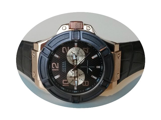 Guess Sporty Brown and Rose-Gold Tone Ri...