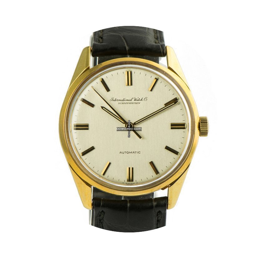 IWC Vintage 810 Automatik Gelbgold Leder...