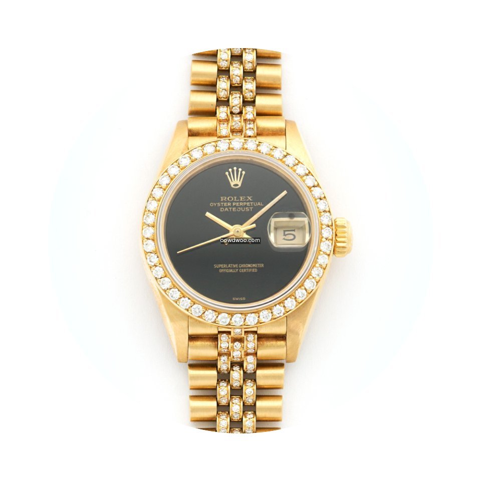 Rolex Datejust Yellow Gold Full Diamond ...