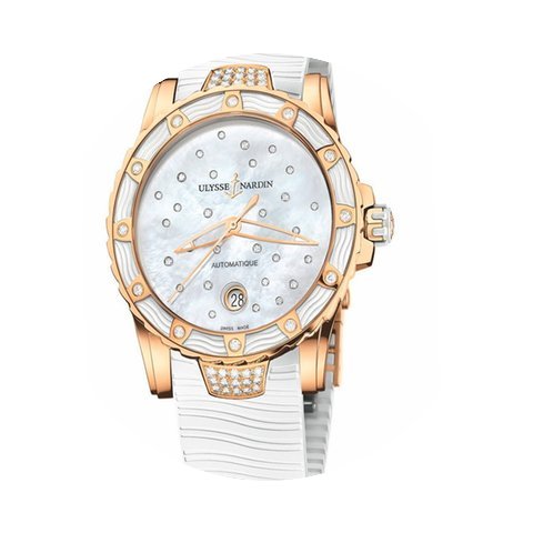 Ulysse Nardin Lady Diver White Rose Gold...