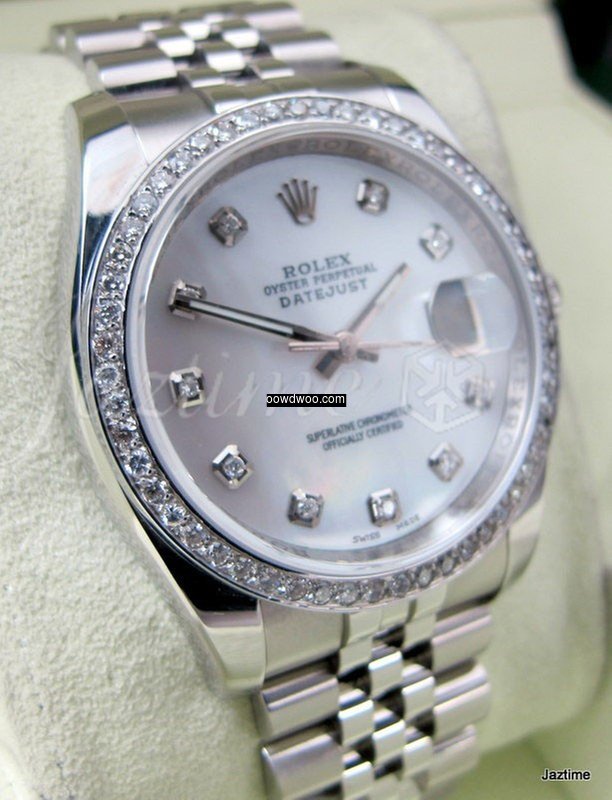 Rolex Datejust 116200 Diamond White Moth...
