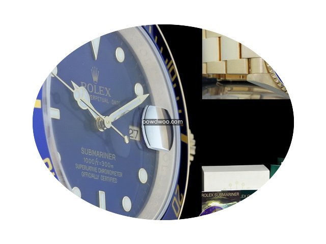 Rolex Submariner Date 18kt Gelbgold/Blau...