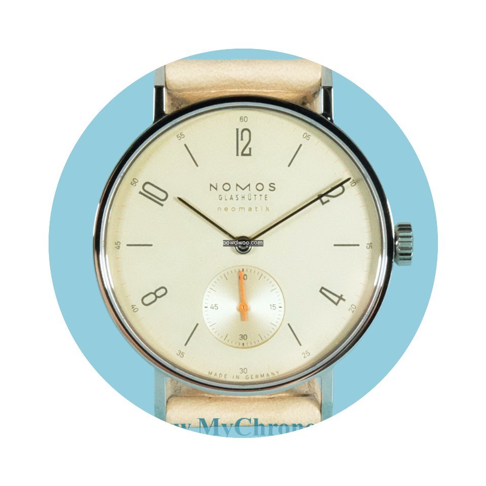 Nomos Tangente neomatik champagner Saphi...