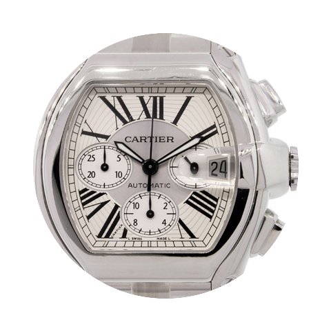 Cartier 2618 Roadster XL Chronograph Sil...
