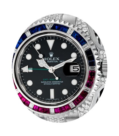 Rolex GMT-Master II Steel Pepsi Bezel Di...