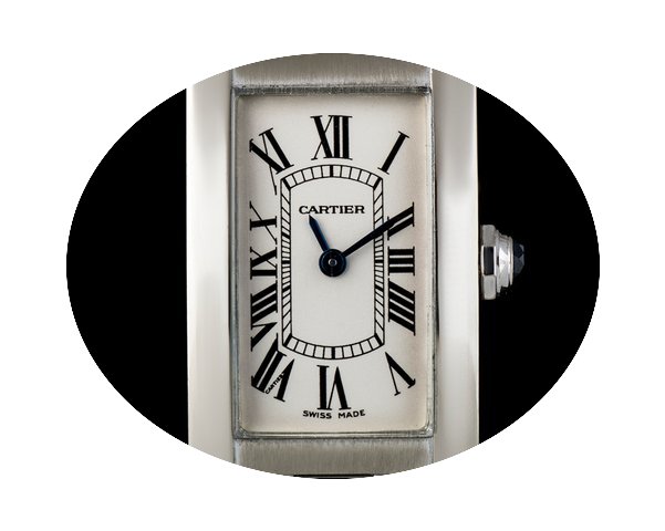 Cartier 18k W/G Silver Roman Dial T.Amer...