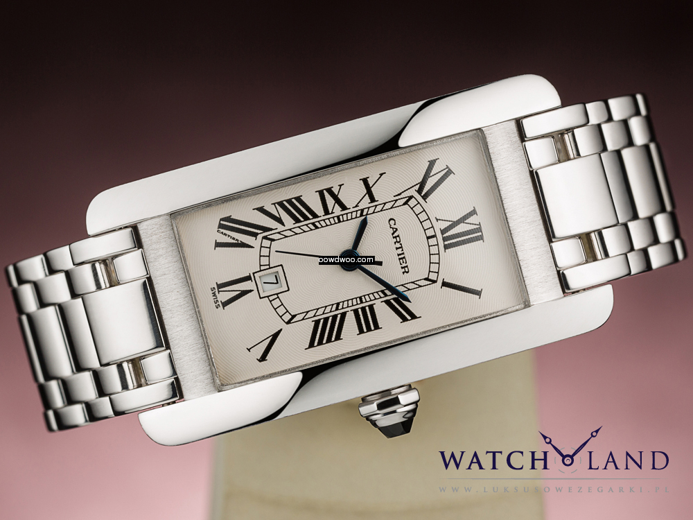 CARTIER TANK AMERICAINE LADY 18K BIAŁE ...
