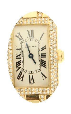 Cartier Gold Watch With Diamonds...