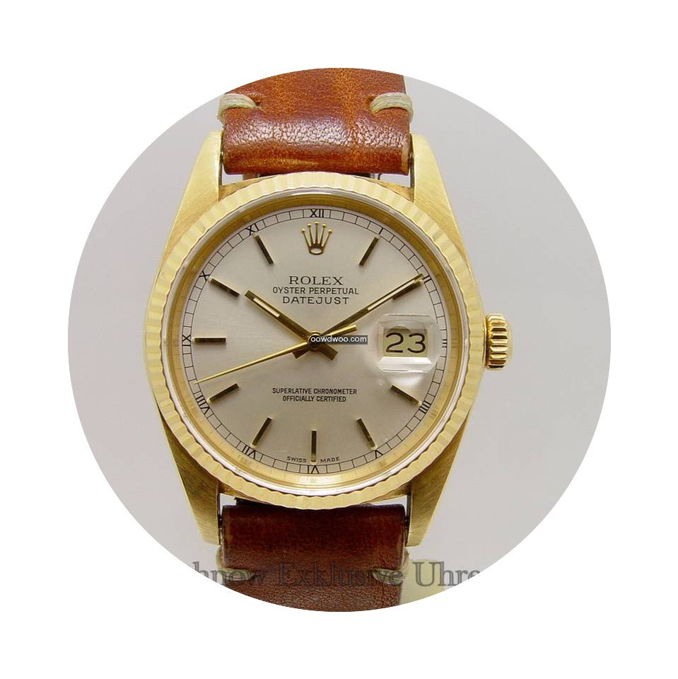 Rolex Datejust 36mm 18Kt. Gelbgold...