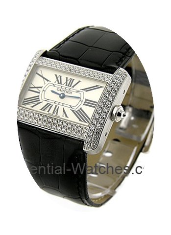 Cartier Tank Divan White Gold with Diamo...