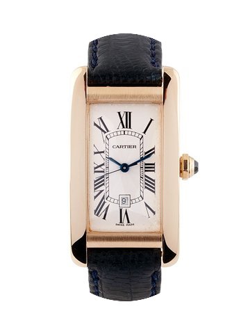 Cartier Tank Americaine Medio In Oro Gia...