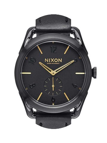 Nixon A459-010 C39 Leather Black Gold 39...