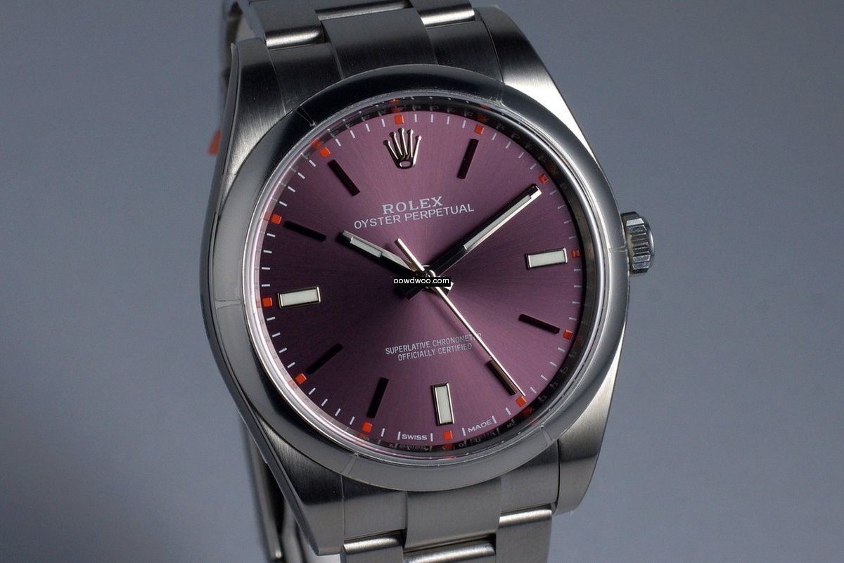 Rolex Oyster Perpetual Red Grape Dial In...