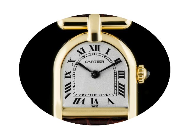 Cartier 18k Y/G Silver Roman Dial Caland...