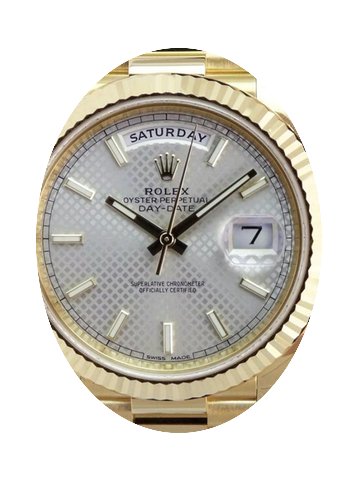 Rolex Day-Date 40 228238-SLVSP Silver Di...