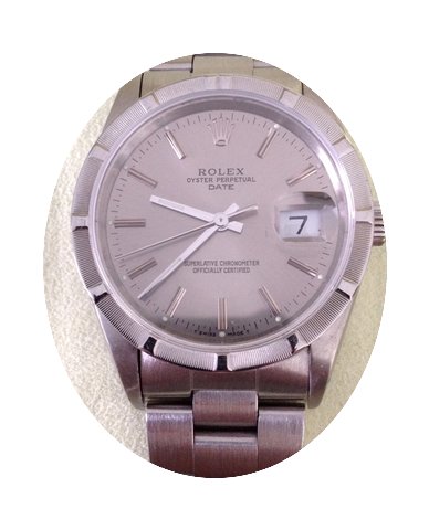 Rolex Oyster Perpetual Date Steel Grey D...