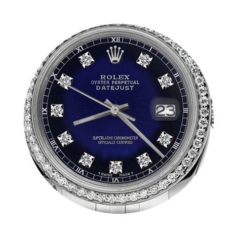 Rolex Men`s Rolex 36mm Datejust Blue Vig...