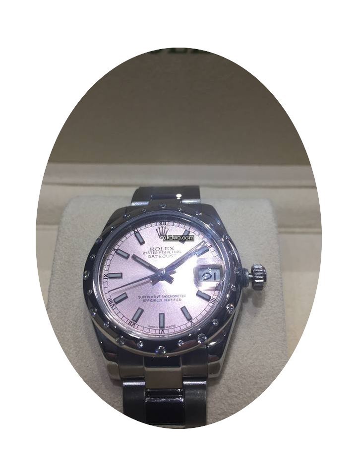 Rolex Lady-Datejust pink steel/White Gol...