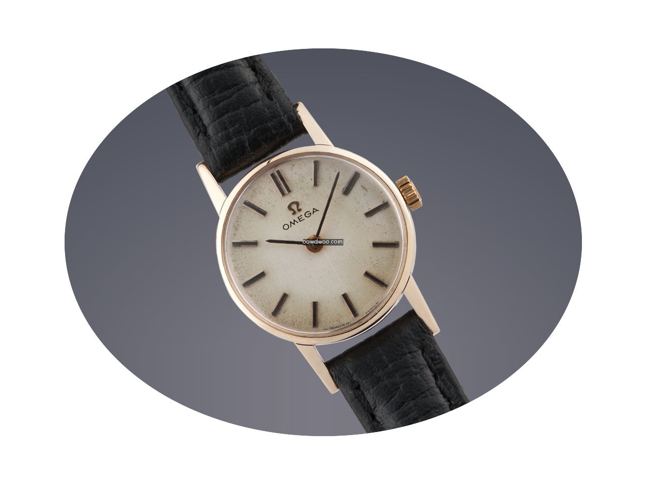 Omega ladies 9ct yellow gold manual watc...