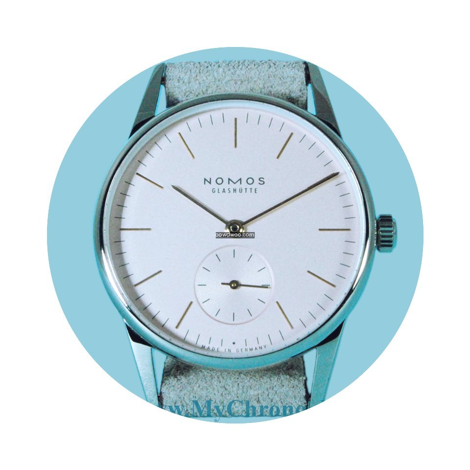 Nomos Glashütte Orion 33 rosé Saphirgl...