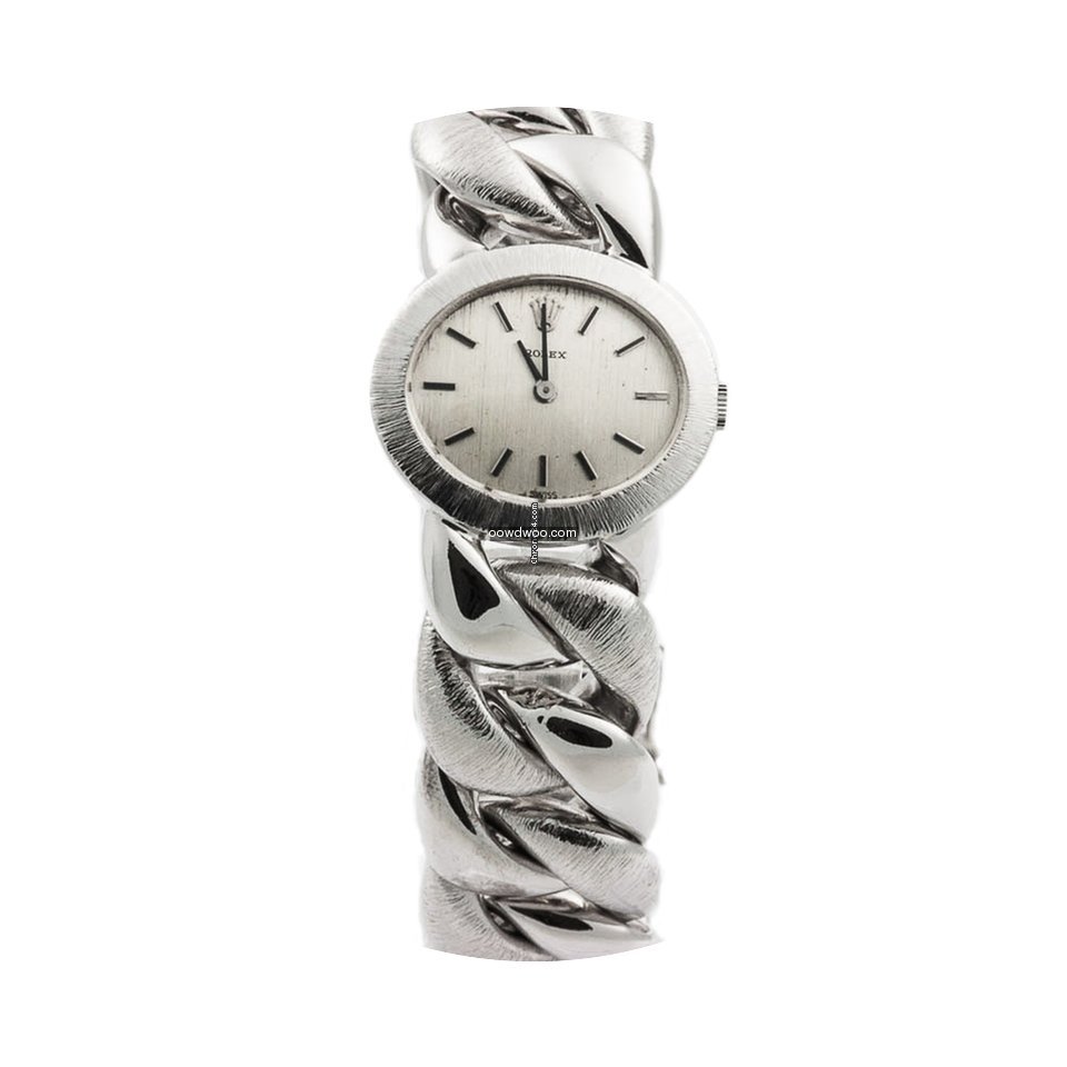 Rolex Handaufzug 750 Weißgold 18mm Schm...