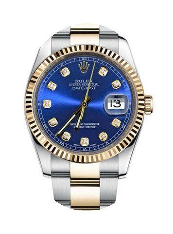 Rolex New Style Datejust Two Tone Fluted...