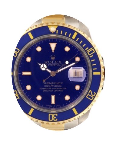 Rolex Submariner 16613 Yellow Gold And S...