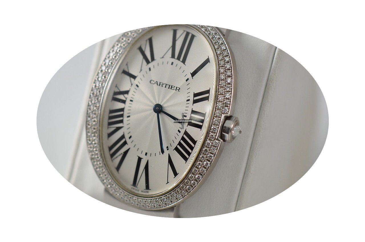 Cartier Baignoire 18KWG Large Size Two-R...
