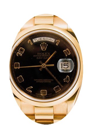 Rolex Day-Date 36 118205-BLKADP Black Ar...