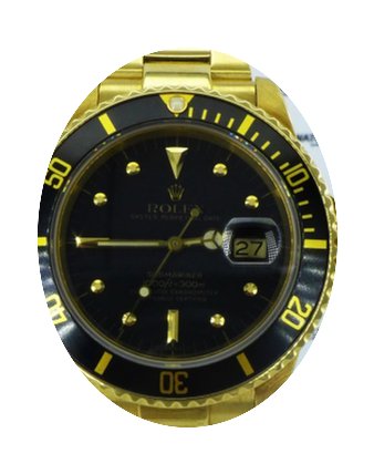 Rolex Vintage Submariner Yellow Gold Bla...